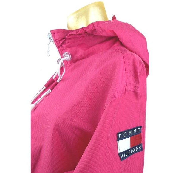 pink tommy hilfiger windbreaker